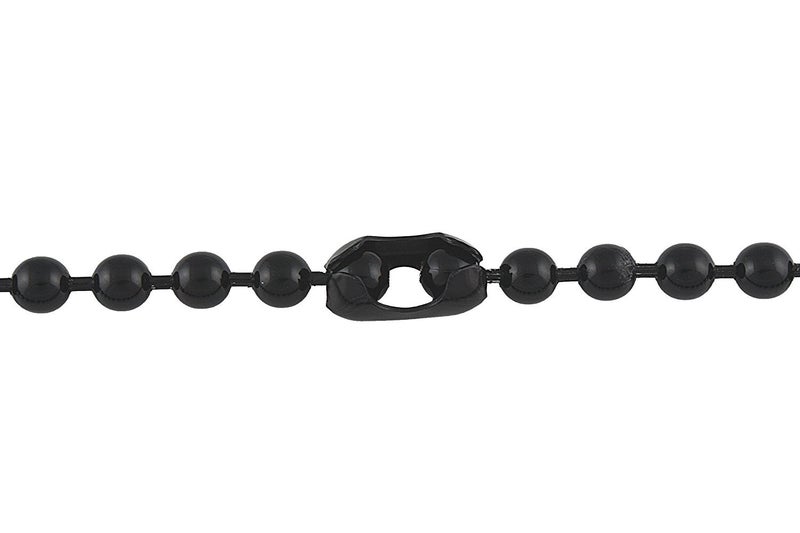 DragonWeave 9.5mm Extra Large Gunmetal Steel Ball Chain Mens Necklace with Extra Durable Color Protect Finish - 16 inches - Image 3